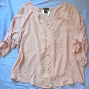 Urban Affair's Blush Pink Button Down Blouse